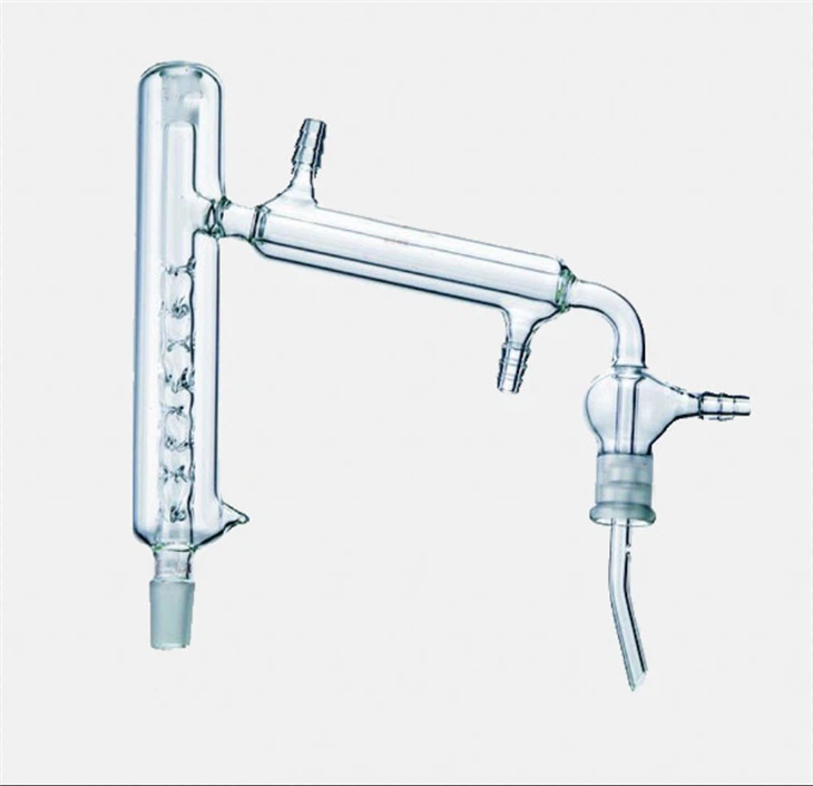 Lab Glassware Distilling Adapter Glass Connecting Tube Synthware Distillation Adapter